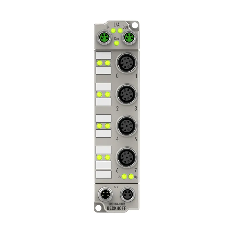 EtherCAT Box, 4-channel analog input, multi-function, ±10 V, 0/4…20 mA, 16 bit, single-ended, M12, zinc die-cast