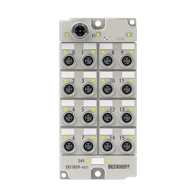 IO-Link box, 16-channel digital input, 24 V DC, adjustable, M8, zinc die-cast