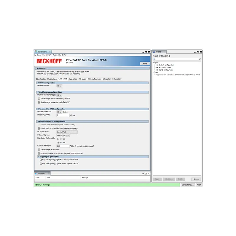 EtherCAT IP core for Altera® FPGAs