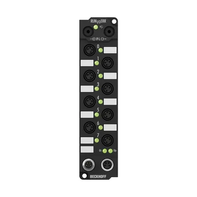 IE2400 Extension Box, 8-channel digital input + 8-channel digital output, 24 V DC, 3 ms, 0.5 A, Ø8