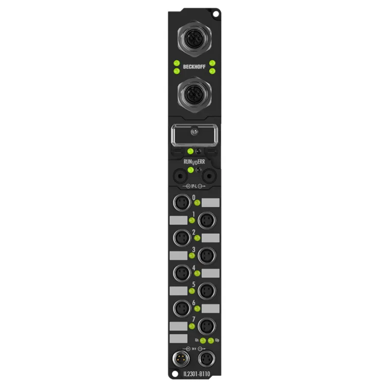 Coupler Box, 4-channel digital input + 4-channel digital output, EtherCAT, 24 V DC, 3 ms, 0.5 A, M8
