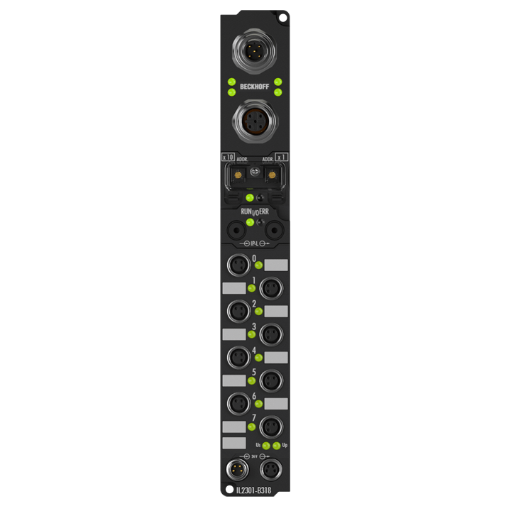 Coupler Box, 4-channel digital input + 4-channel digital output, PROFIBUS, 24 V DC, 3 ms, 0.5 A, M8, integrated T-connector