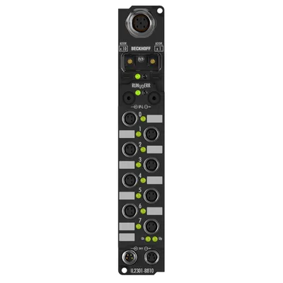 IL2301-B810 Coupler Box, 4-channel digital input + 4-channel digital output, RS232, 24 V DC, 3 ms, 0.5 A, M8