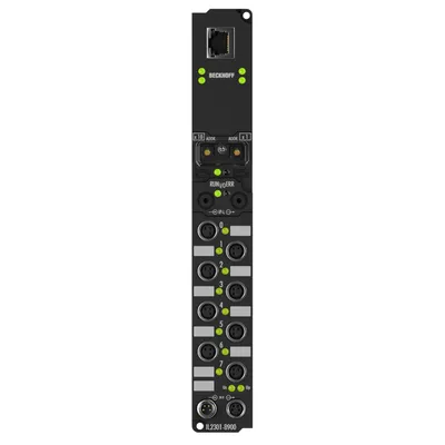 Coupler Box, 4-channel digital input + 4-channel digital output, Ethernet, 24 V DC, 3 ms, 0.5 A, M8