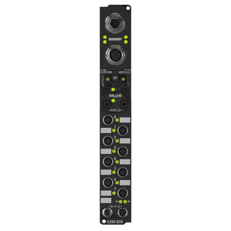 Coupler Box, 4-channel digital input + 4-channel digital output, 24 V DC, 3 ms, 0.5 A, M8