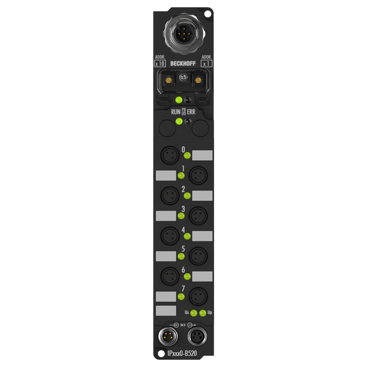 IP2020-B520 Fieldbus Box, 8-channel digital output, DeviceNet®, 24 V DC, 2 A, Ø8