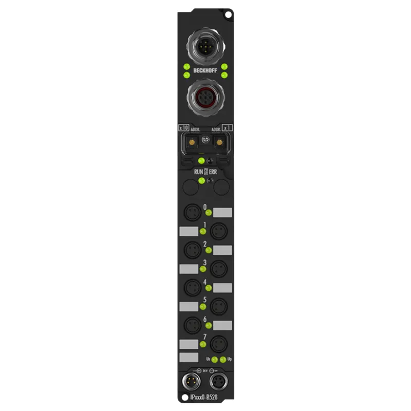 IP2020-B528 Fieldbus Box, 8-channel digital output, DeviceNet®, 24 V DC, 2 A, Ø8, integrated T-connector
