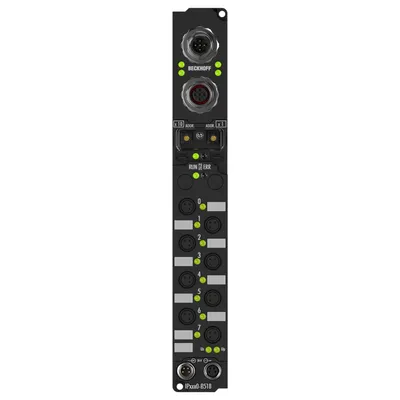 IP2300-B518 Fieldbus Box, 4-channel digital input + 4-channel digital output, CANopen, 24 V DC, 3 ms, 0.5 A, Ø8, integrated T-connector