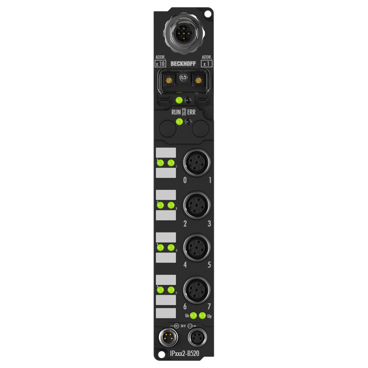 Fieldbus Box, 4-channel digital input + 4-channel digital output, DeviceNet®, 24 V DC, 3 ms, 0.5 A, M12