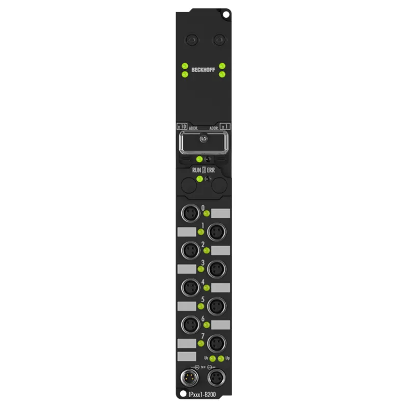 IP2321-B200 Fieldbus Box, 4-channel digital input + 4-channel digital output, Lightbus, 24 V DC, 3 ms, 2 A, M8