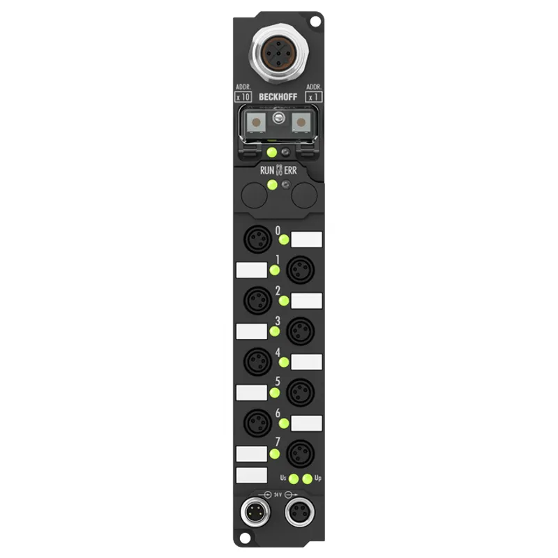 IP2400-B400 Fieldbus Box, 8-channel digital input + 8-channel digital output, 24 V DC, 3 ms, 0.5 A, Ø8 – Interbus