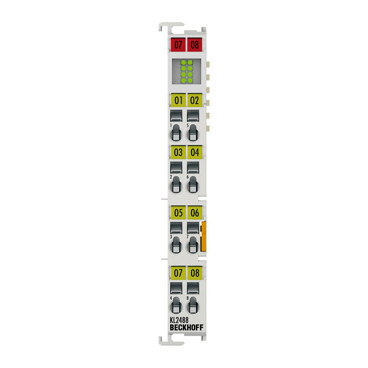 Bus Terminal, 8-channel digital output, 24 V DC, 0.5 A, ground switching