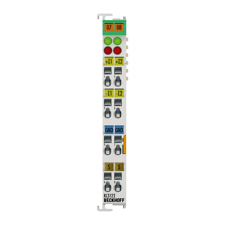Bus Terminal, 2-channel analog input, current, 4…20 mA, 16 bit, differential