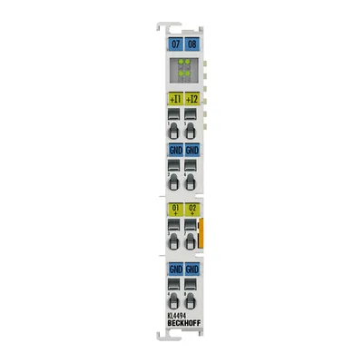 Bus Terminal, 2-channel analog input + 2-channel analog output, voltage, ±10 V, 12 bit, single-ended
