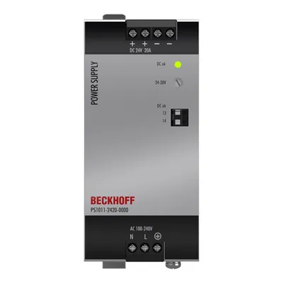 Power supply PS1000; output: 24 V DC, 20 A; input: AC 100…240 V, 1-phase
