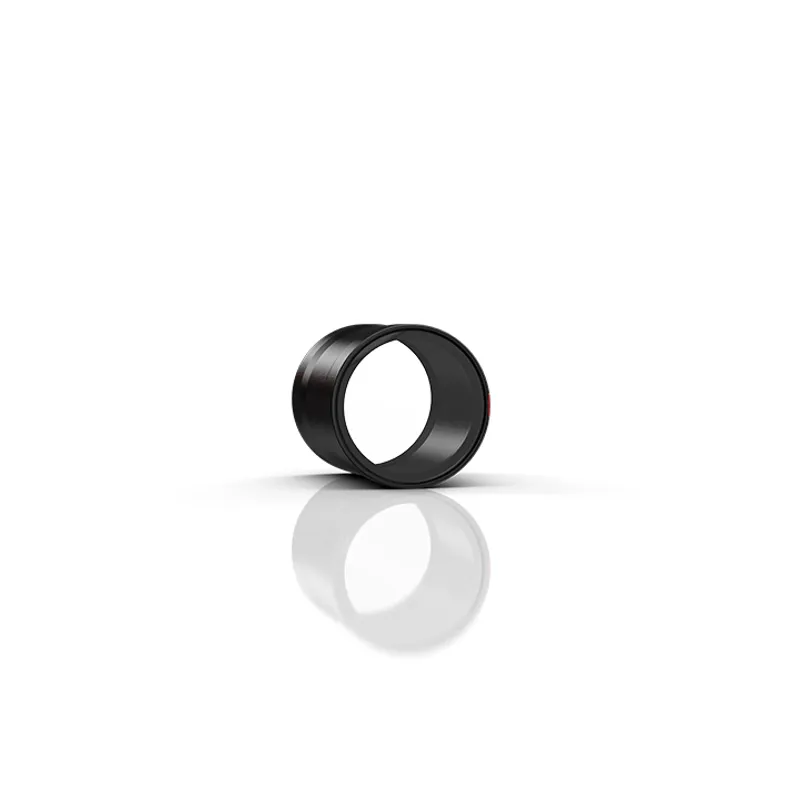 Lens protection tube, 61 mm long, hardened and anti-reflective glass, optional splinter protection film