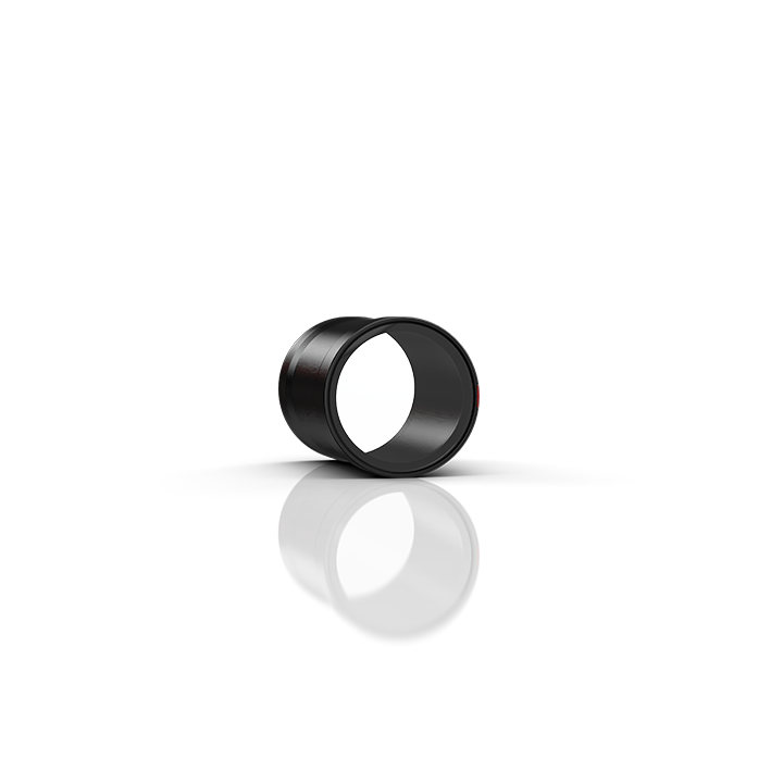 Lens protection tube, 86 mm long, hardened and anti-reflective glass, optional splinter protection film