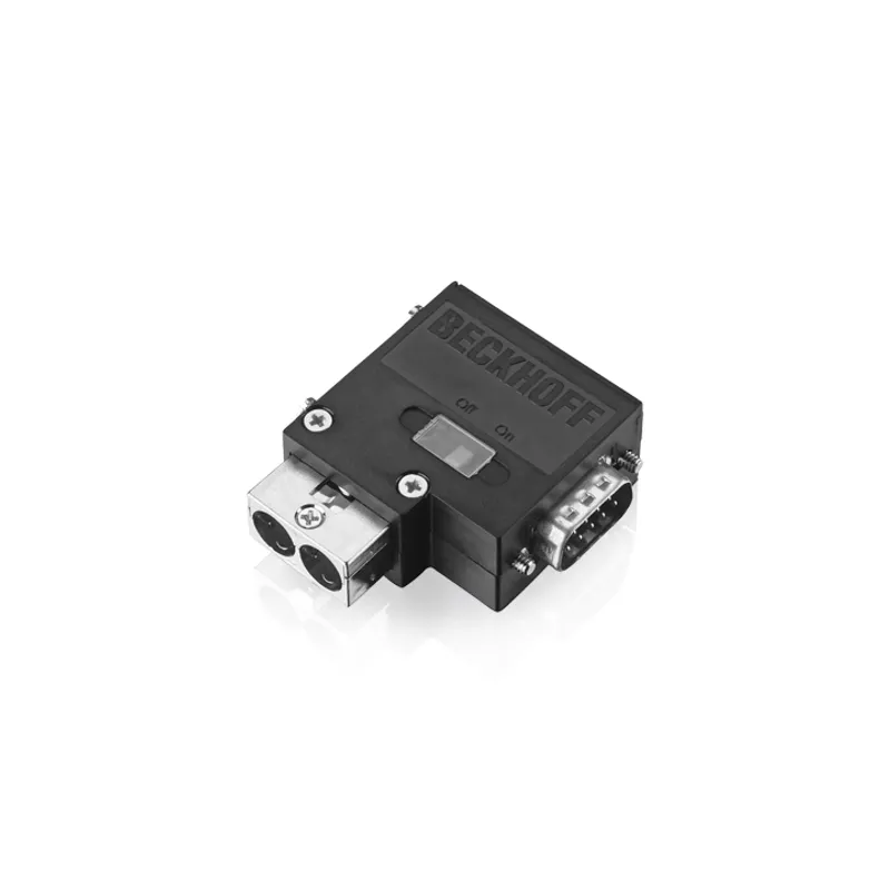 PROFIBUS connector D-sub 180° turned, with switchable termination resistor, IP20, for field installation