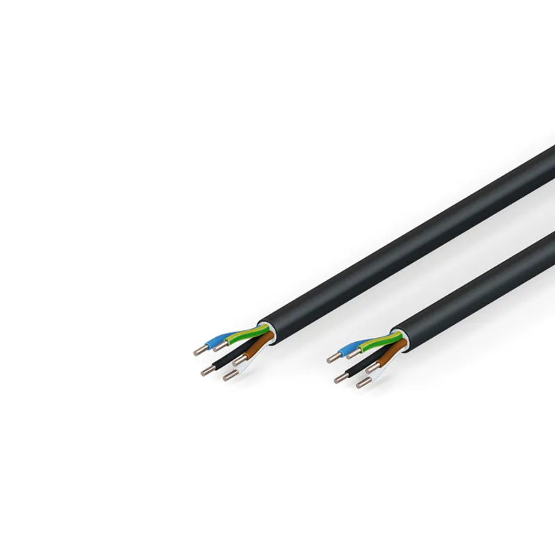 Power cable, PUR, 5 x 1.5 mm², drag-chain suitable, black