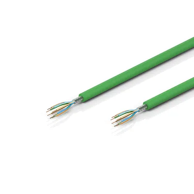 Industrial Ethernet/EtherCAT cable, SF/UTP, PUR, 4 x 2 x AWG26, drag-chain suitable, Cat.6, green