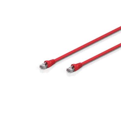 Cable for K-bus extension with two RJ45 plugs at both ends, red, Ethernet c