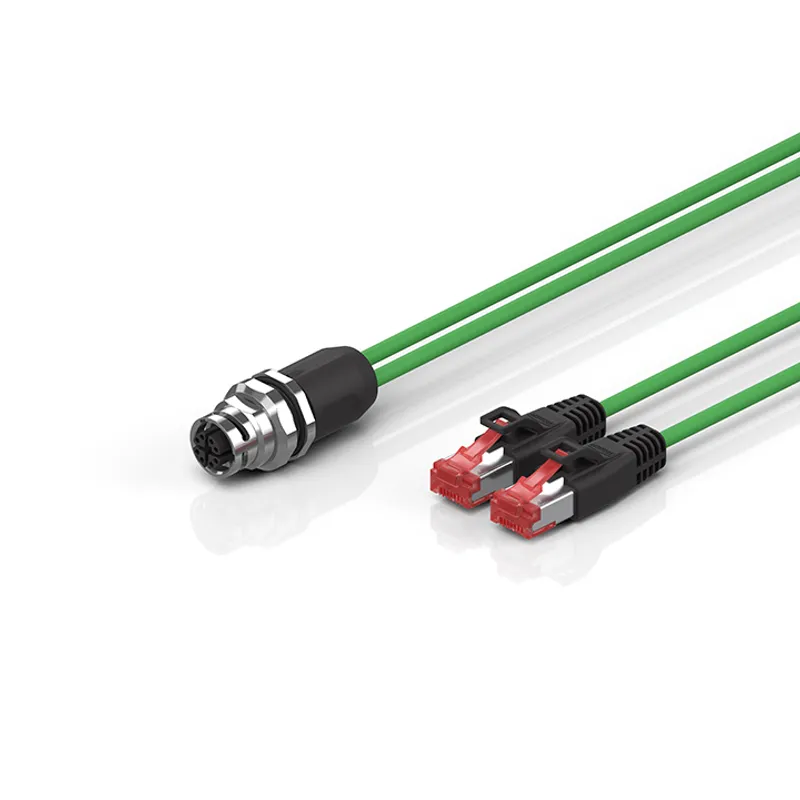 EtherCAT cable, Duo, PUR, AWG26, fixed installation, comfortable installation at short distances
