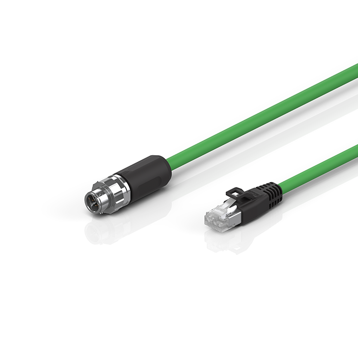 Industrial Ethernet/EtherCAT G/G10 cable, Cat.6/Cat.6A, PUR, 4 x 2 x AWG26, fixed installation