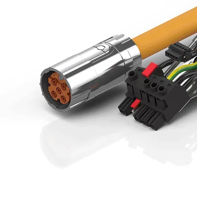Motor connection cable 10 mm² with M40 speedtec® plug, drag-chain suitable