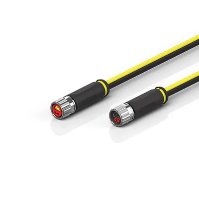 B12, ENP cable, PUR, 2 x 0.75 mm² + (1 x 4 x AWG22), drag-chain suitable, key 1 (24 V DC)