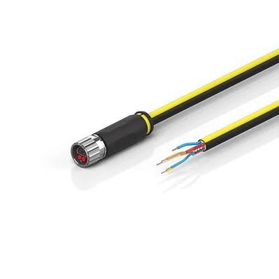 B12, ENP cable, PUR, 2 x 0.75 mm² + (1 x 4 x AWG22), drag-chain suitable, key 1 (24 V DC)
