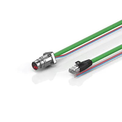 B12, ENP cable, PUR, 2 x 0.75 mm² + (1 x 4 x AWG22), drag-chain suitable, key 1 (24 V DC)