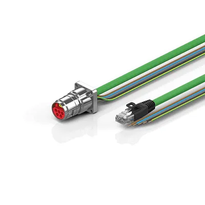 B17, ENP cable, PUR, 5 G 1.5 mm² + (1 x 4 x AWG22), drag-chain suitable, key 1 (2 x 24 V DC + PE)
