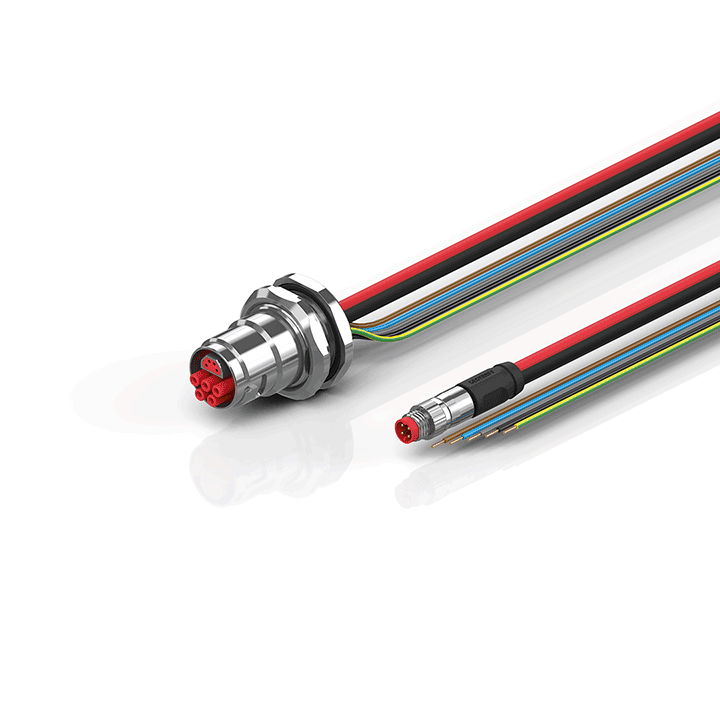 B17, ECP cable, PUR, 5 G 1.5 mm² + (1 x 4 x AWG22), drag-chain suitable, key 1 (2 x 24 V DC + PE)
