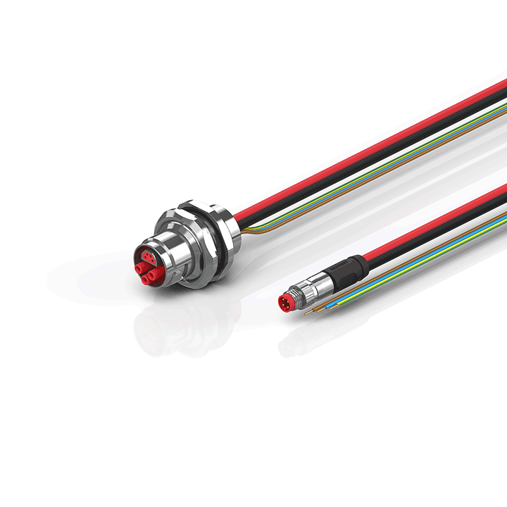 B17, ECP cable, PUR, 3 G 2.5 mm² + (1 x 4 x AWG22), drag-chain suitable, key 1 (24 V DC)