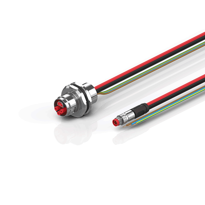 B17, ECP cable, PUR, 3 G 2.5 mm² + (1 x 4 x AWG22), drag-chain suitable, key 1 (24 V DC)