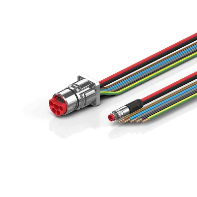 B23, ECP cable, PUR, 5 G 4.0 mm² + (1 x 4 x AWG22), drag-chain suitable, key 1 (2 x 24 V DC + PE)