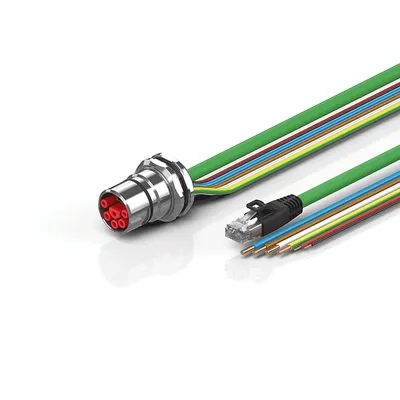 B23, ENP cable, PUR, 4 G 4.0 mm² + 2 x 2.5 mm² + (1 x 4 x AWG22), drag-chain suitable, key 1 (user-defined voltage)