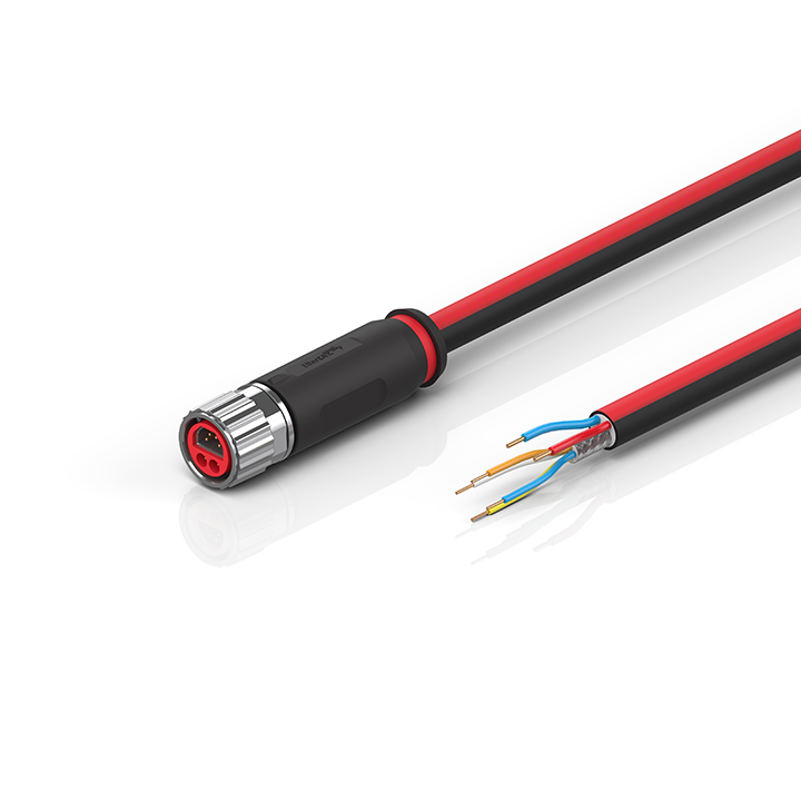 B12, ECP cable, PUR, 2 x 0.75 mm² + (1 x 4 x AWG22), drag-chain suitable, key 2 (user-defined voltage)