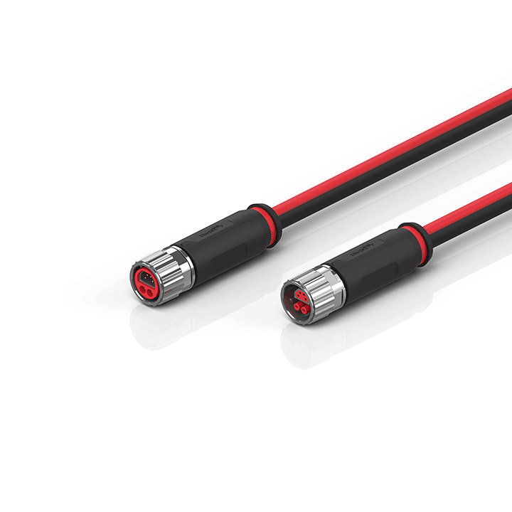 B12, ECP cable, PUR, 2 x 0.75 mm² + (1 x 4 x AWG22), drag-chain suitable, key 2 (user-defined voltage)