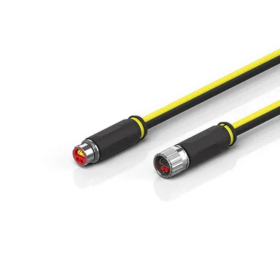 B12, ENP cable, PUR, 2 x 0.75 mm² + (1 x 4 x AWG22), drag-chain suitable, key 2 (user-defined voltage)