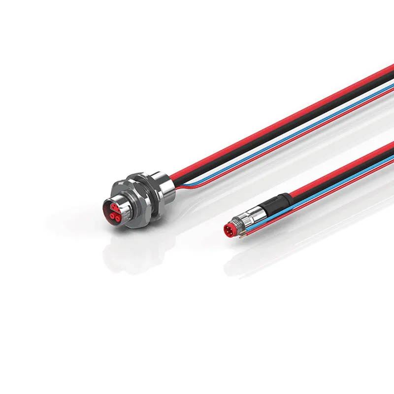 B12, ECP cable, PUR, 2 x 0.75 mm² + (1 x 4 x AWG22), drag-chain suitable, key 2 (user-defined voltage)
