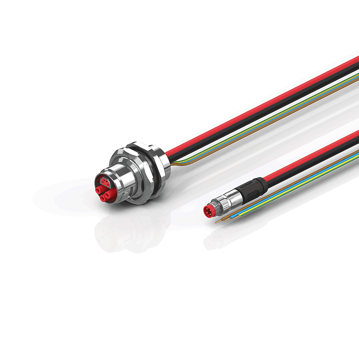 B17, ECP cable, PUR, 3 G 2.5 mm² + (1 x 4 x AWG22), drag-chain suitable, key 2 (230 V AC)