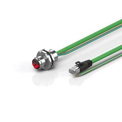 B17, ENP cable, PUR, 3 G 2.5 mm² + (1 x 4 x AWG22), drag-chain suitable, key 2 (230 V AC)