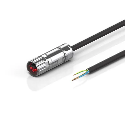 B17, Power cable, PUR, 3 G 1.5 mm², drag-chain suitable, key 2 (230 V AC)