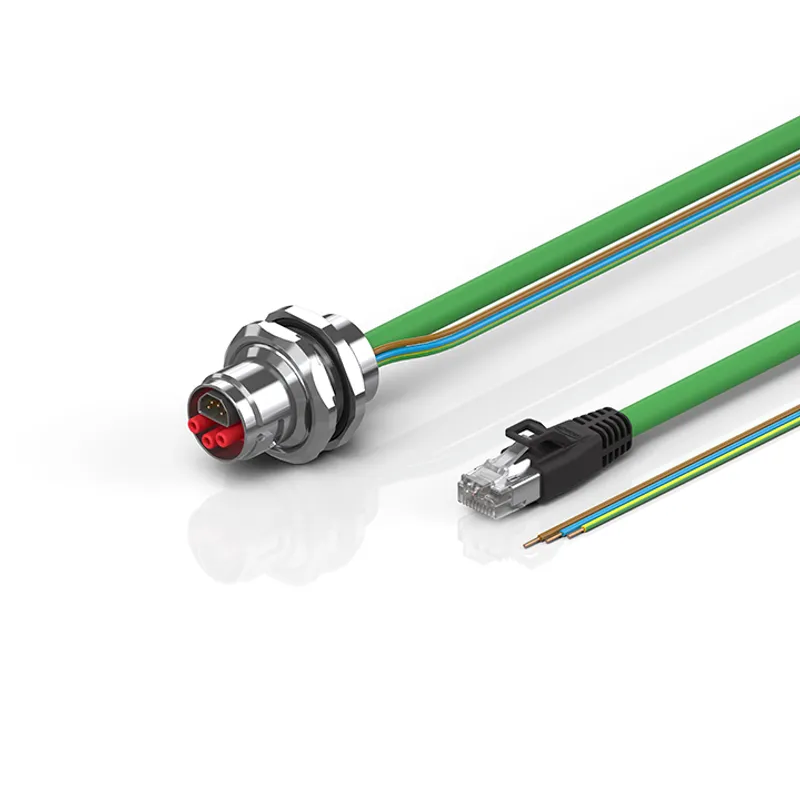 ENP cable, PUR, 3 G 1.5 mm² + (1 x 4 x AWG22), drag-chain suitable, key 3 (user-defined voltage)