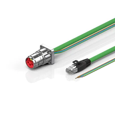 ENP cable, PUR, 3 G 1.5 mm² + (1 x 4 x AWG22), drag-chain suitable, key 3 (user-defined voltage)