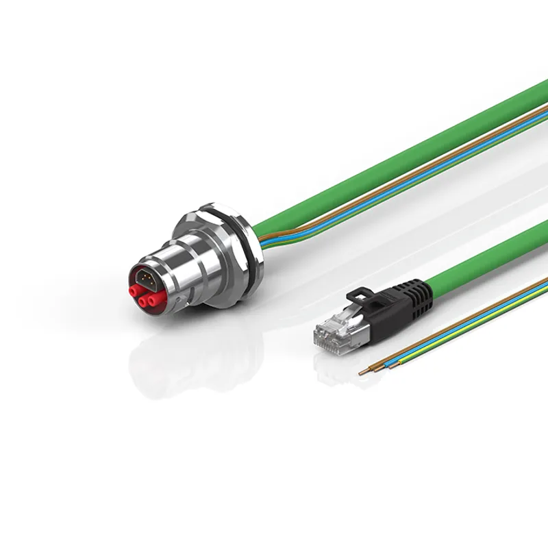 ENP cable, PUR, 3 G 1.5 mm² + (1 x 4 x AWG22), drag-chain suitable, key 3 (user-defined voltage)