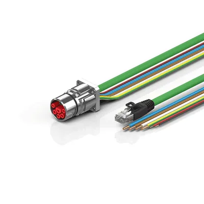 B23, ENP cable, PUR, 4 G 4.0 mm² + 2 x 2.5 mm² + (1 x 4 x AWG22), drag-chain suitable, key 3 (user-defined voltage)