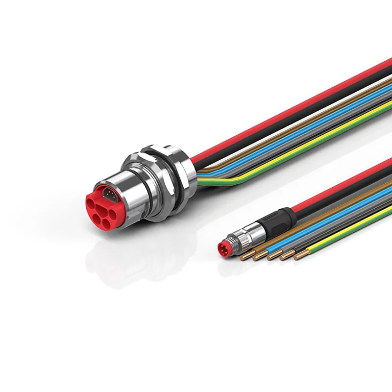 B23, ECP cable, PUR, 3 G 2.5 mm² + 2 x 1.5 mm² (1 x 4 x AWG22), drag-chain suitable, key 3 (user-defined voltage)