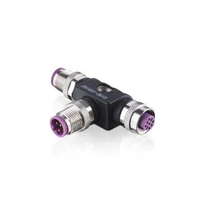 Plug T splitter for PROFIBUS, Modbus, RS485, IP67, without 5 V on the plug, shielded